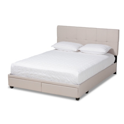 Baxton Studio Netti Platform Storage Bed - Thumbnail 2