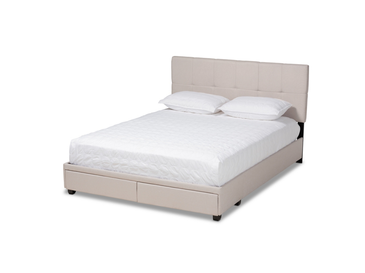【新品未使用】ALEXIASTAM Ashley Comfy Time 完売品 Netti Upholstered 2-Drawer Platform Storage Bed | Ashley