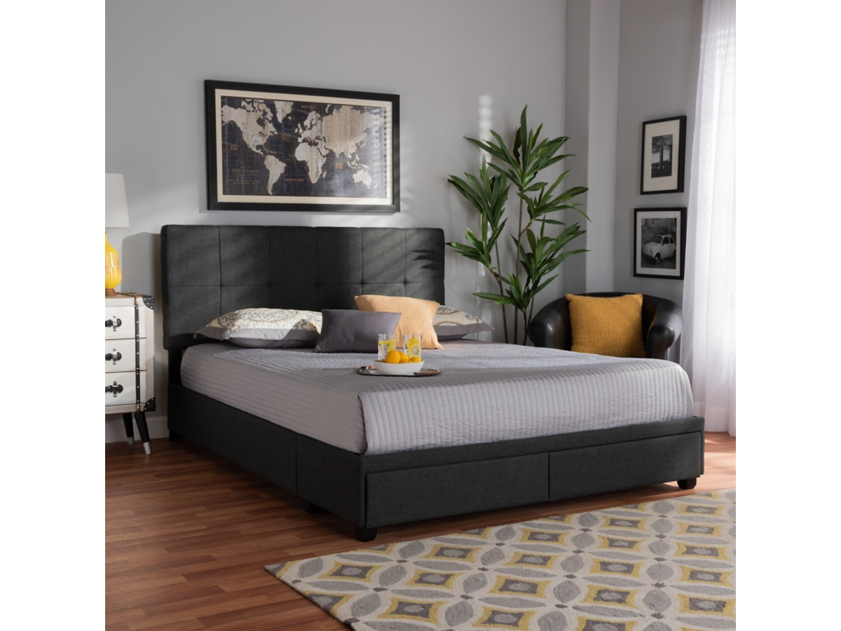 Netti Upholstered 2-Drawer Platform Storage Bed