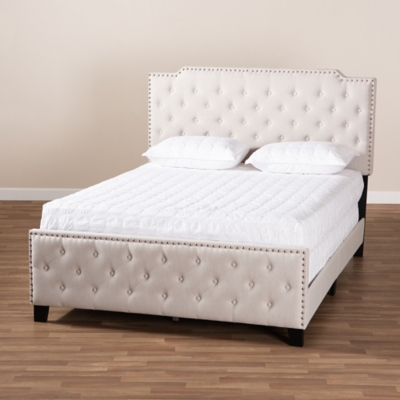 Marion Upholstered Button Tufted Panel Bed