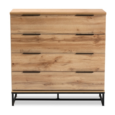 Baxton Studio Reid 4-Drawer Dresser - Thumbnail 2