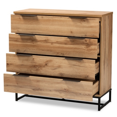 Baxton Studio Reid 4-Drawer Dresser - Thumbnail 4
