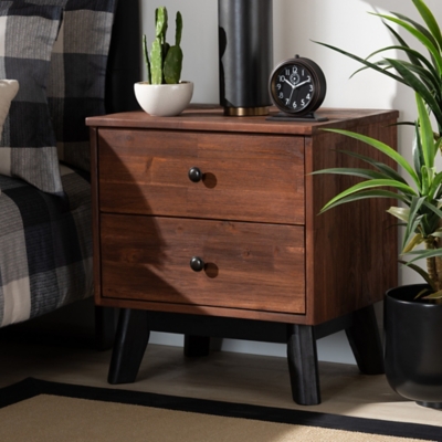 Calla Oak 2 Drawer Wood Nightstand Ashley Furniture Homestore