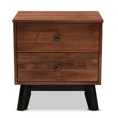 Calla Oak 2 Drawer Wood Nightstand Ashley Furniture Homestore