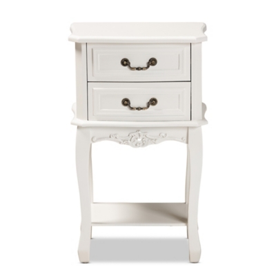Baxton Studio Gabrielle French Country 2-Drawer Wood Nightstand, , large