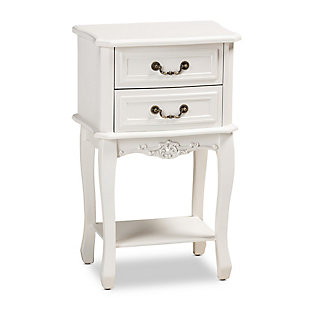 Baxton Studio Gabrielle French Country 2-Drawer Wood Nightstand, , large