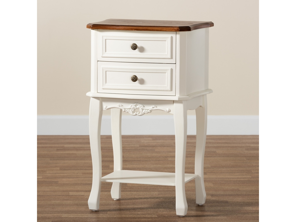 Darla Wood 2 Drawer Nightstand Ashley