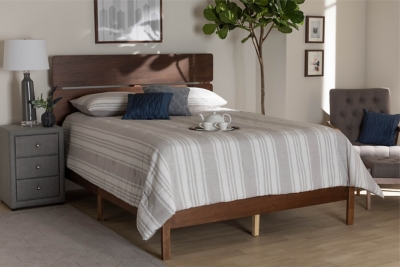 Anthony Wood Queen Panel Bed, Brown