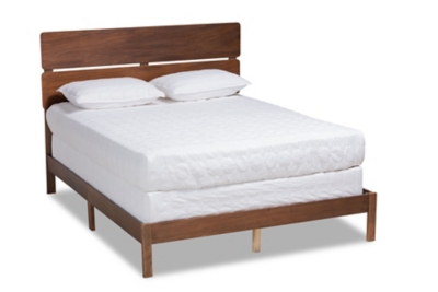 Baxton Studio Anthony Wood Queen Panel Bed, Brown, large