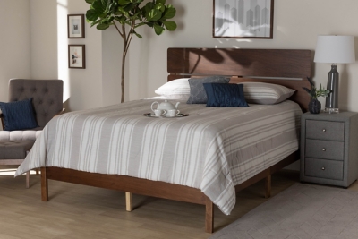 Anthony Wood King Panel Bed, Brown