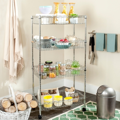 4 tier childrens basket storage unit