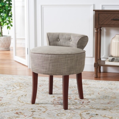 Safavieh Georgia Vanity Stool, Stone, rollover