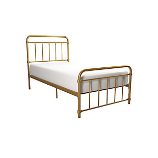 DHP Atwater Living Wyn Twin Metal Gold Bed, , large