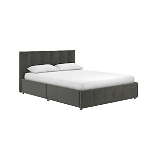 DHP Atwater Living Ryder Velvet Full Upholstered Bed with Storage, , large