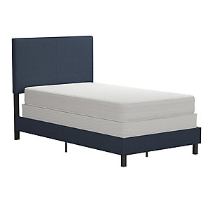 DHP Atwater Living Jazmine Twin Upholstered Bed, Navy Blue, large