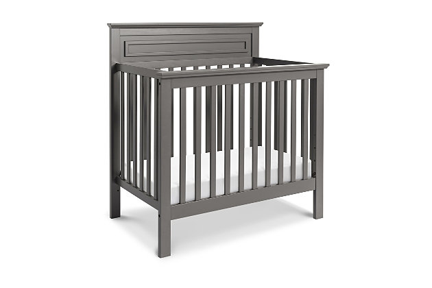The space-saving design of the Autumn 4-in-1 Convertible Mini Crib will bring both delight and a touch of traditional appeal to any nursery. This mini-sized version of the -sized Autumn 4-in-1 Crib has the same clean and strong lines with refined raised moulding on its high headboard. The Autumn crib grows with your child with its four different mattress height positions and converts into a mini toddler bed, day bed and -size bed to grow with your child (conversion kits sold separately).Made of solid, sustainable new zealand pine wood and tsca compliant engineered wood | Finished in a non-toxic multi-step painting process; lead and phthalate safe | Exceeds astm international and u.s. Cpsc safety standards | Greenguard gold certified product tested for over 10,000 chemicals, contributing to cleaner indoor air and a healthier environment for baby | 4 adjustable mattress positions that can be lowered as your baby begins to sit and stand; easily converts to mini toddler bed, day bed and -size bed | Mini toddler kit #m20399 and -/-size kit #m5789 sold separately | Davinci's line of non-toxic, greenguard gold mattresses recommended | Assembly required