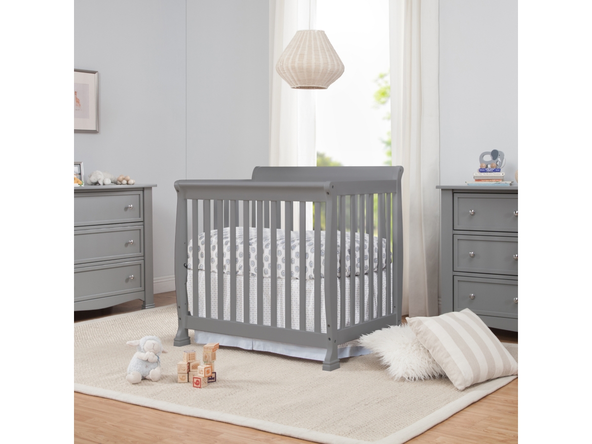 Small gray crib online