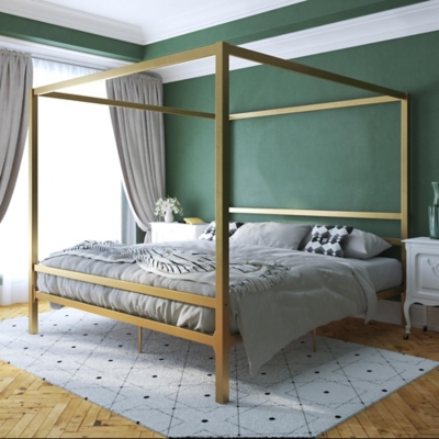 Gold canopy deals bed full