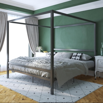 Cara Canopy Bed, Gray