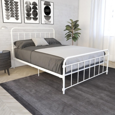 B600001826 Wyn Queen Metal Bed, White sku B600001826