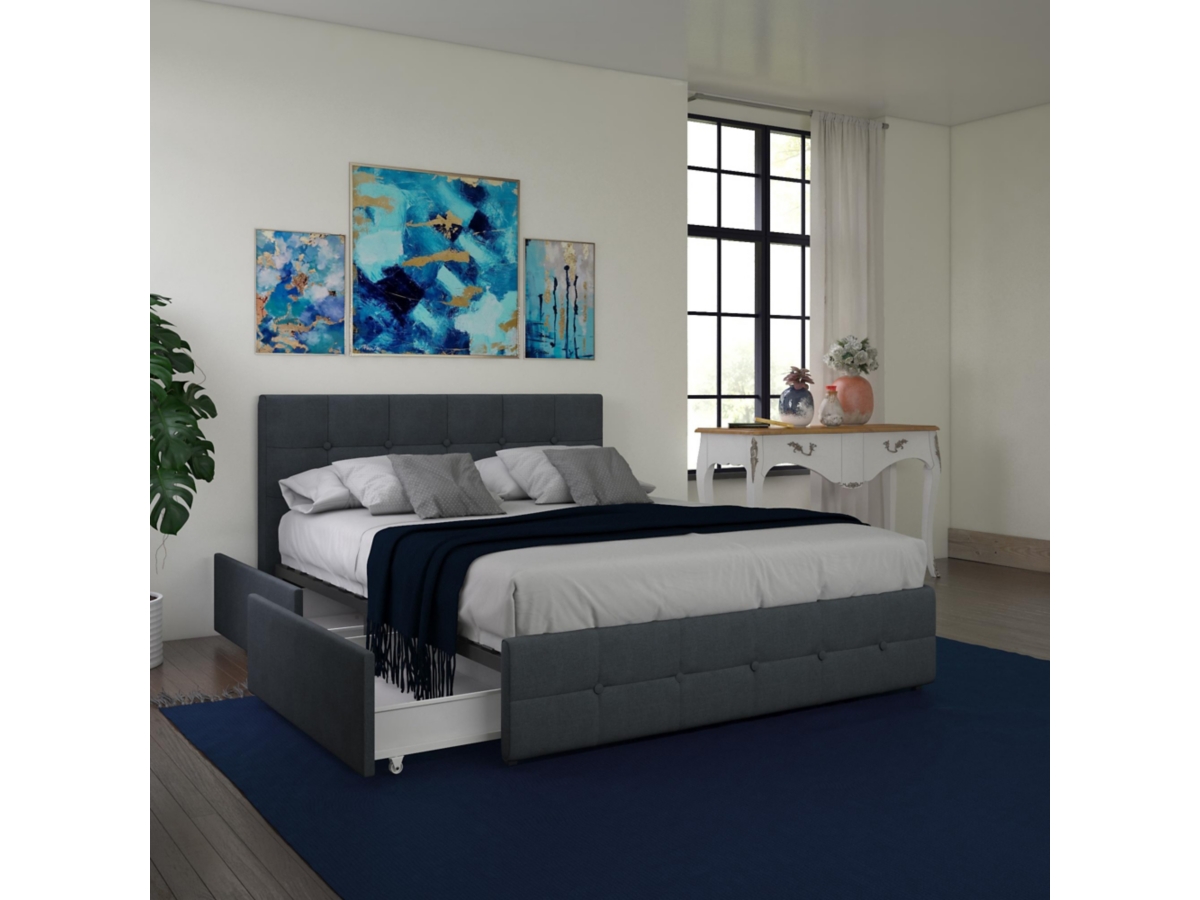 Atwater Living Ryder Linen Queen Upholstered Storage Bed