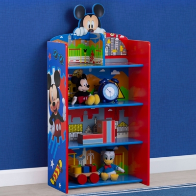 Delta Children Mickey Mouse Wooden Playhouse 4-shelf Bookcase For Kids, , large