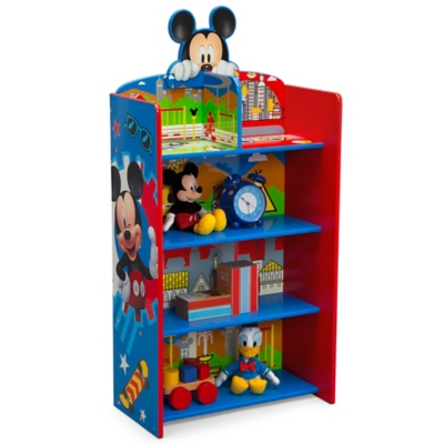 Delta Children Mickey Mouse Wooden Playhouse 4-shelf Bookcase For Kids, , large