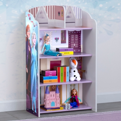 Delta Children Frozen Ii Wooden Playhouse 4-shelf Bookcase For Kids, , rollover