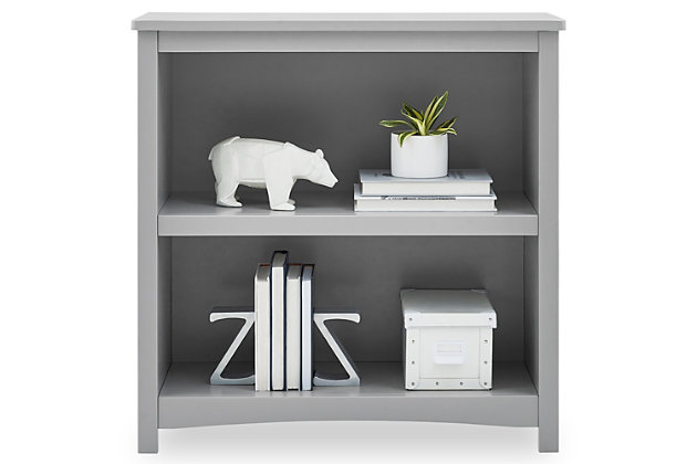 Make the most of your child's space with this Universal 2-Shelf Bookcase by Delta Children. Designed to beautiy showcase books, toys or games, this bookshelf features two open shelves at the perfect kid-sized height. Constructed of strong and sturdy wood, this durable bookcase is a lasting and versatile piece that will meet your child’s needs as they grow.Made of new zealand pine wood, engineered wood and metal | 2 shelves for displaying keepsakes, books or other treasures | Nontoxic, multistep painting process is lead and phthalate safe | Meets or exceeds all national safety standards and cpsc regulations | Includes tipover restraint (safety anchor) for you to securely attach it to your wall | Assembly required | For any questions regarding delta children products, please contact consumersupport@deltachildren.com monday to friday, 8:30 a.m. To 6 p.m. (est)