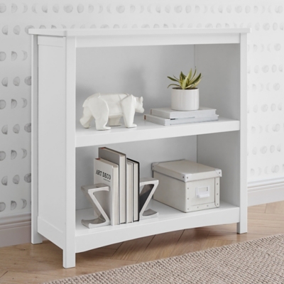 Delta Children Universal 2-shelf Bookcase, White, large