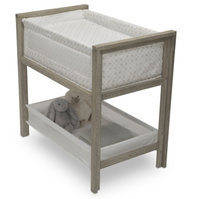 wooden bedside bassinet