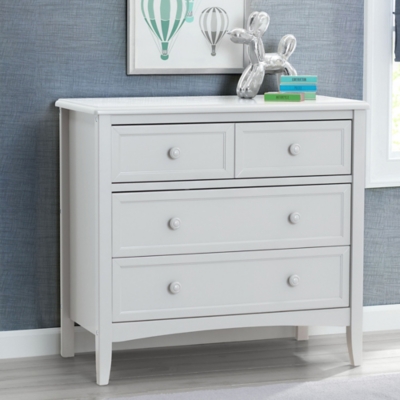 delta children farmhouse 3 drawer dresser with changing top