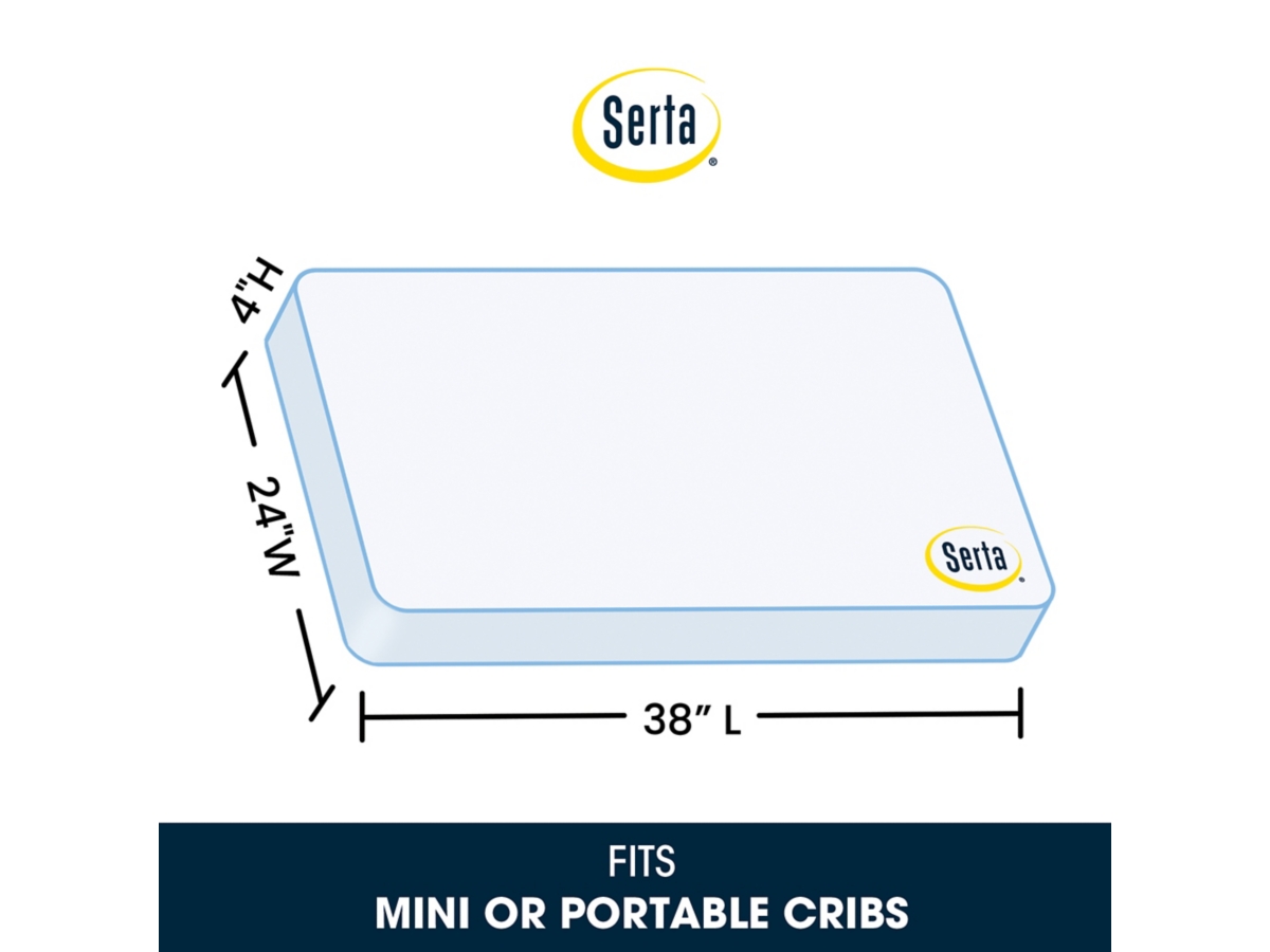 Serta Perfect Balance 4-inch Mini Crib Mattress, , large