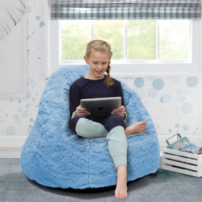 Delta Children Snuggle Foam Filled Chair, Tween Size, Sky Blue, rollover