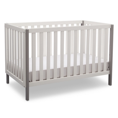 Delta Children Milo 3-in-1 Convertible Crib, White/Gray, large