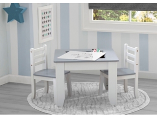 Delta Children Chelsea 3-Piece Table and Chairs Set with Storage