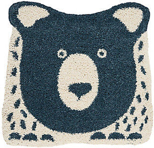 Wonderfully whimsical, the hudson collection of area rugs from nourison is expertly power loomed to bear up beautifully in areas that get lots of action. With its enchanting designs, engaging color palettes, and marvelous textures, hudson will charm and delight for years to come. This hudson area rug from nourison brings a warm, whimsical feel to your home, with a friendly bear peering up at you in deep navy blue and white shag. Each rug is expertly power loomed to bear up beautifully in areas that get lots of action.Serged edges | Low shedding | Indoor only | Vacuum regularly. Clean spills immediately by blotting with a clean damp sponge or cloth. Professional cleaning recommended.