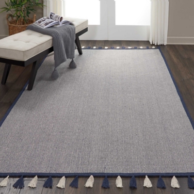 Nourison Nourison Otto 5' x 7'6" Navy Modern Indoor Rug, Navy, large