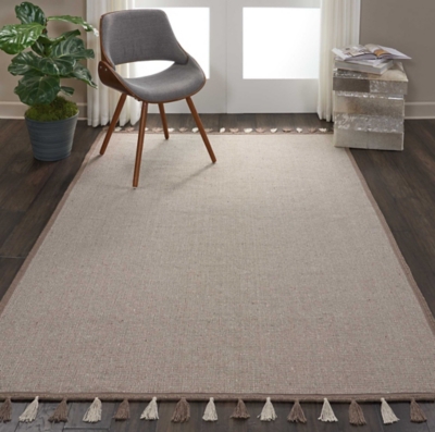Nourison Nourison Otto 5' x 7'6" Taupe Modern Indoor Rug, Taupe, large