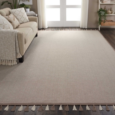 Nourison Nourison Otto 8' x 10'6" Taupe Modern Indoor Rug, Taupe, large