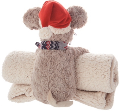 Nourison Kids Mina Victory Christmas Mouse Pillow With Blanket Ashley Furniture Homestore