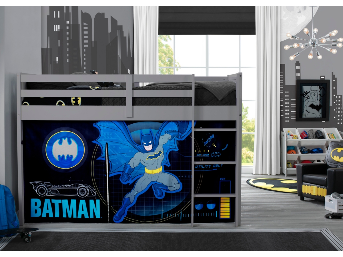 Bedroom Curtain Set For Junior Loft Bed DHP Junior Silver Metal