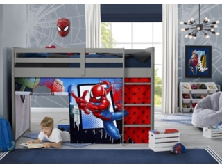 Delta Children Spider-man Loft Bed Tent - Curtain Set For Low Twin Loft Bed (bed Sold Separately)