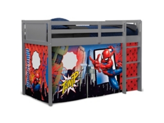 Delta Children Spider-man Loft Bed Tent - Curtain Set For Low Twin Loft Bed (bed Sold Separately)