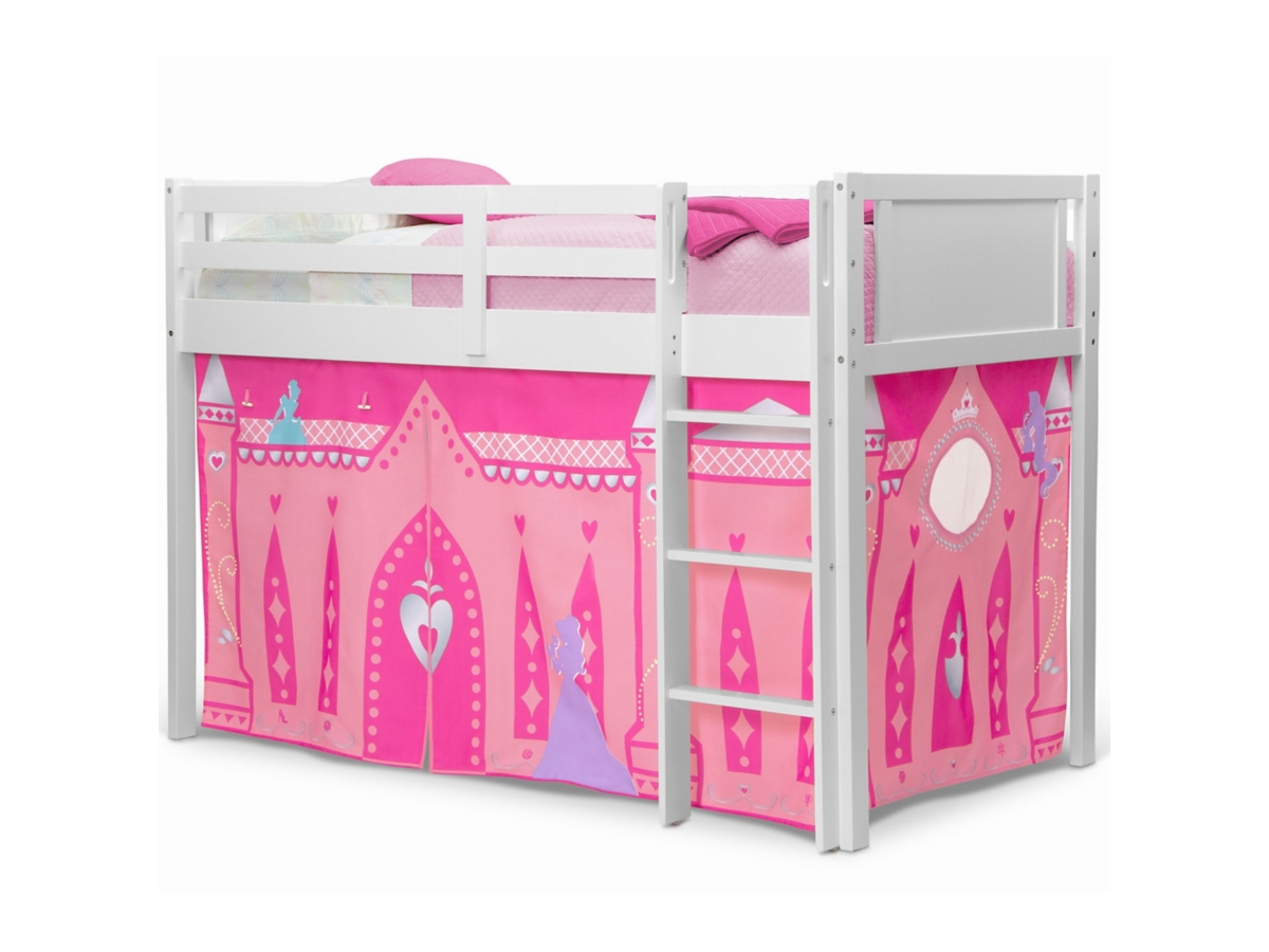 Delta Children Disney Princess Loft Bed Tent - Curtain Set For Low Twin Loft Bed (bed Sold Separately), , large