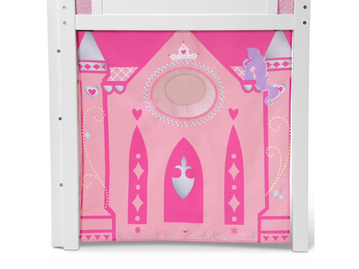 Delta Children Disney Princess Loft Bed Tent - Curtain Set For Low Twin Loft Bed (bed Sold Separately), , large