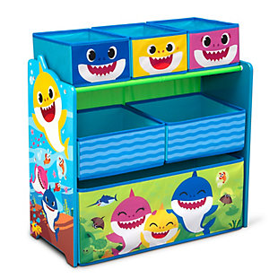 Delta Children Baby Shark Design & Store 6 Bin Toy Storage Organizer, , large