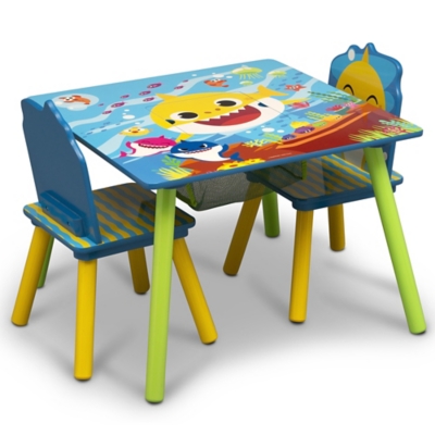 Delta Children Baby Shark Kids Table And Chair Set With Storage 2