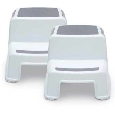 Delta Children Kids & Toddler Step Stool - 2 Pack, White/gray, , large