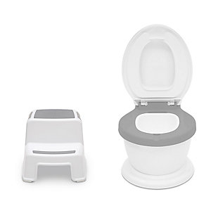 Delta Children Kid Size Potty And Step Stool 2-piece Set - Realistic Potty And Step Stool Ideal For Potty Training, , large